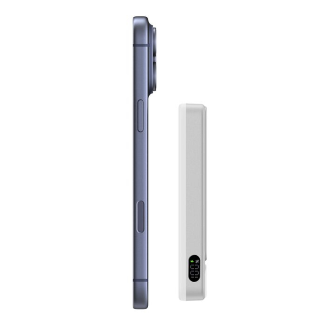 Belkin  Powerbank  10K  25W  Semi Solid State  Slim Magnetic W/ Display  30W Usb C Port  White