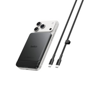 Belkin  Powerbank  5K  15W  Slim Magnetic  Semi Solid State  Slim Magnetic  Qi2 W  Black Metallic