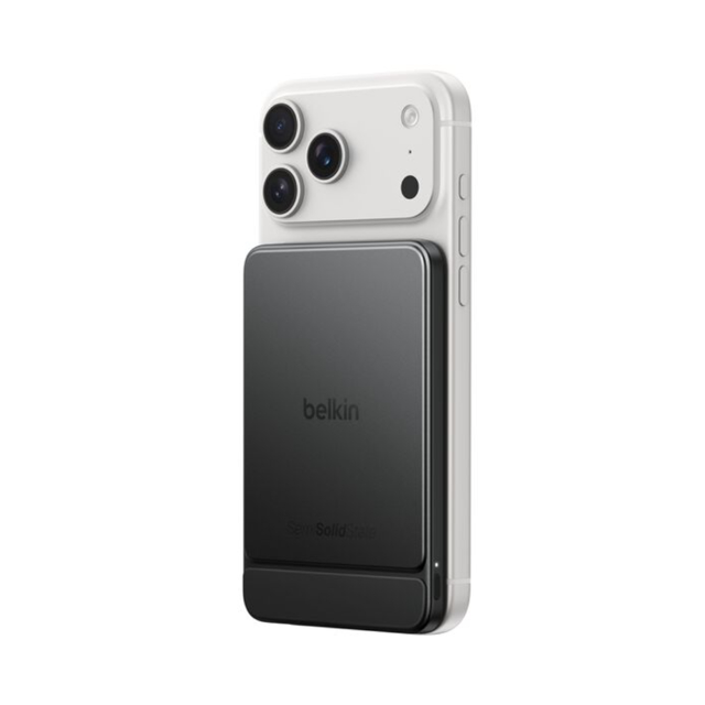 Belkin  Powerbank  5K  15W  Slim Magnetic  Semi Solid State  Slim Magnetic  Qi2 W  Black Metallic