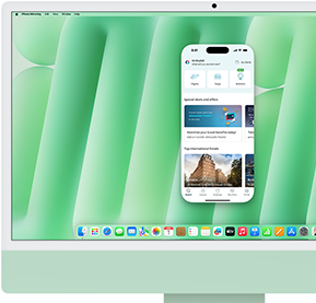 مع iPhone Mirroring، حرّك الملفات، واطلب الطعام، وأكثر، كل ذلك على جهاز Mac الخاص بك