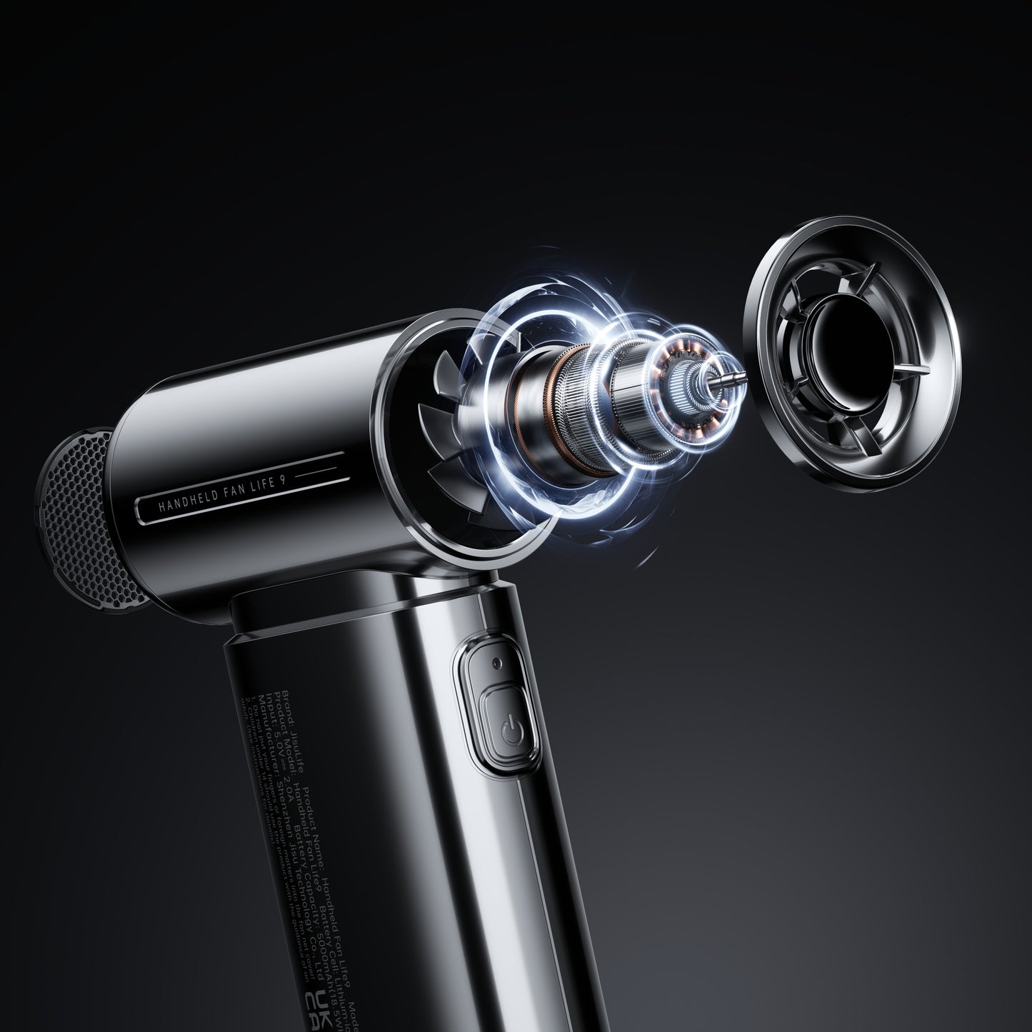 Handheld Fan Life9 5000mAh Chrome