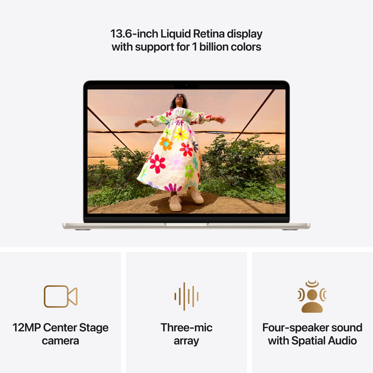 13-inch MacBook Air: Apple M5 chip with 10-core CPU and 10-core GPU, 1TB SSD - Starlight