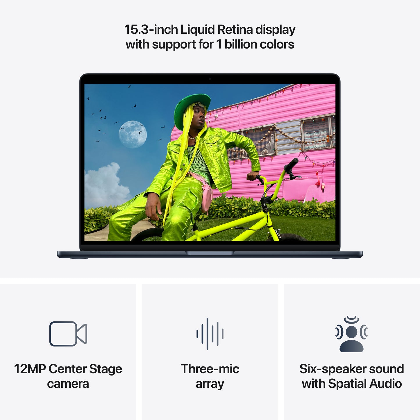 15-inch MacBook Air: Apple M5 chip with 10-core CPU and 10-core GPU, 512GB SSD - Midnight