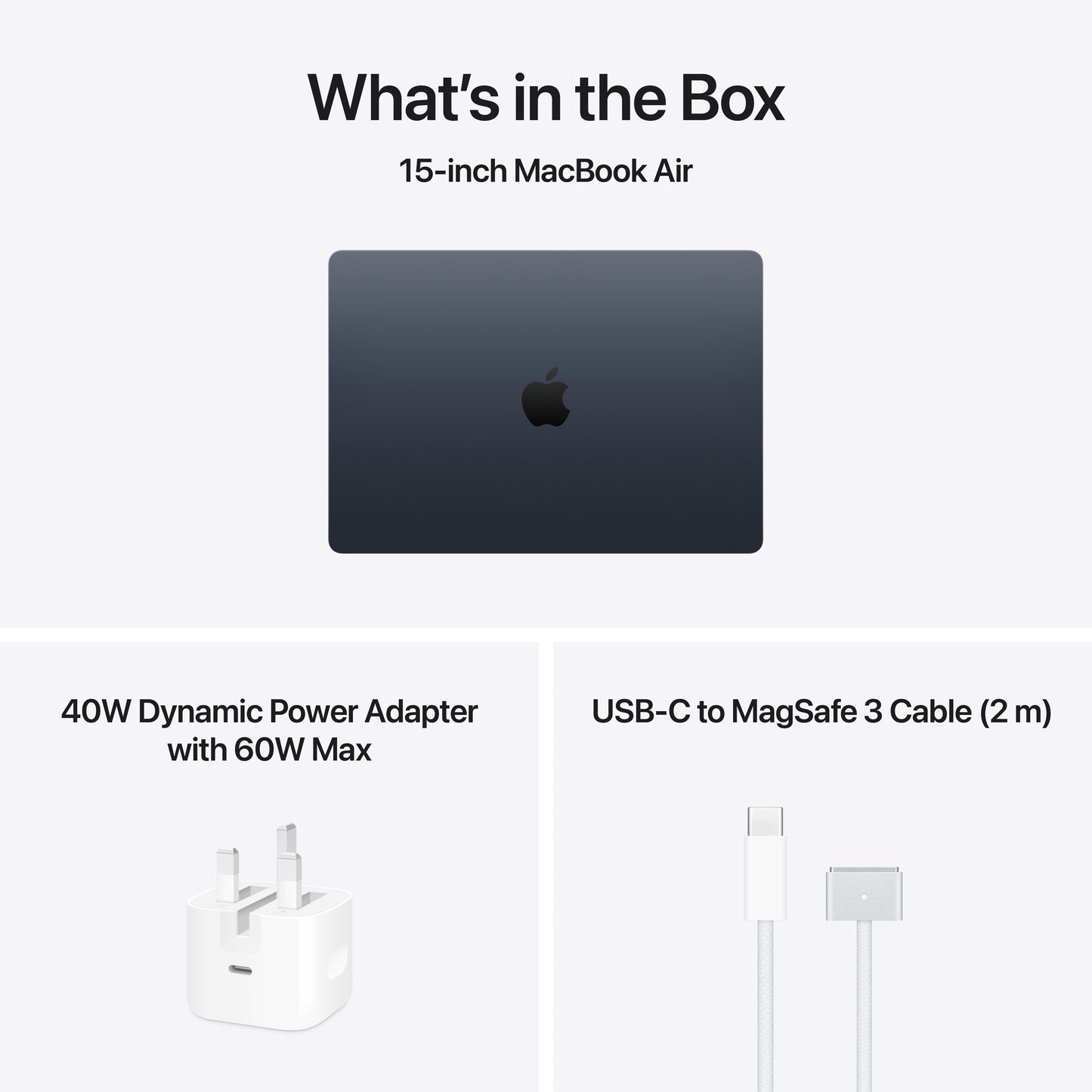15-inch MacBook Air: Apple M5 chip with 10-core CPU and 10-core GPU, 512GB SSD - Midnight