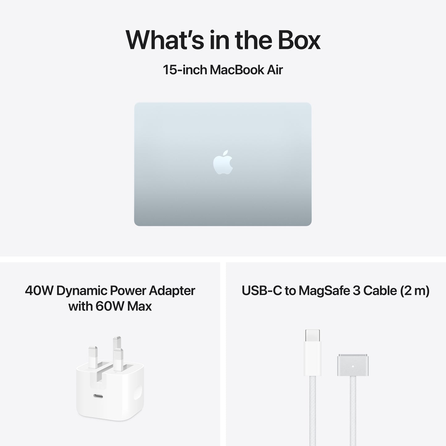 15-inch MacBook Air: Apple M5 chip with 10-core CPU and 10-core GPU, 512GB SSD - Sky Blue