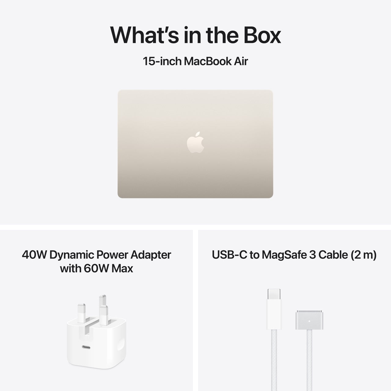 15-inch MacBook Air: Apple M5 chip with 10-core CPU and 10-core GPU, 512GB SSD - Starlight
