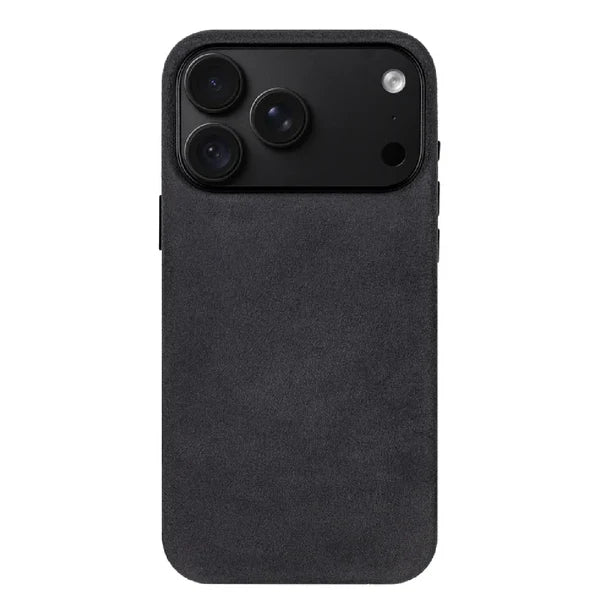 A-Case Kadife Alcantara Leather Magsafe Case For iPhone 18 Pro Max Dark Grey