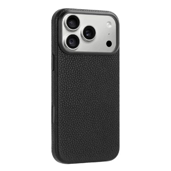 A-Case Amur Genuine Leather Magsafe Case iPhone 18 Pro Max Black