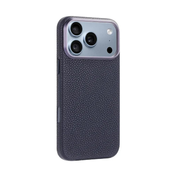 A-Case Amur Genuine Leather Magsafe Case iPhone 18 Pro Blue
