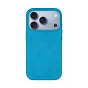 A-Case Kadife Alcantara Leather Magsafe Case For iPhone 18 Pro Max Light Blue