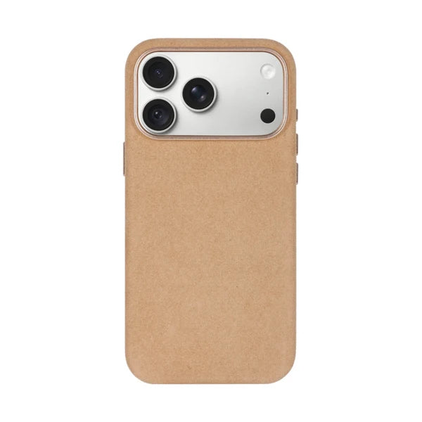 A-Case Kadife Alcantara Leather Magsafe Case For iPhone 18 Pro Max Beige