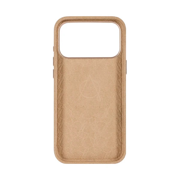 A-Case Kadife Alcantara Leather Magsafe Case For iPhone 18 Pro Max Beige