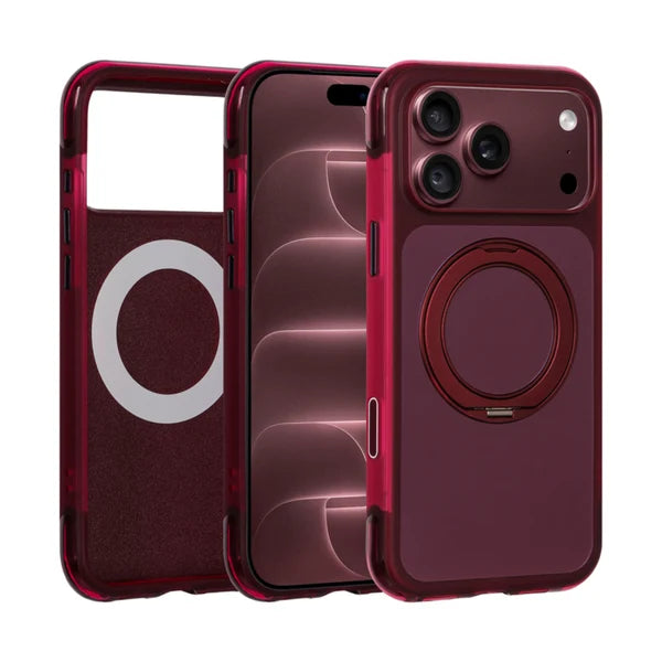 A-Case Standix Ring Stand Magsafe Case For iPhone 18 Pro Burgundy