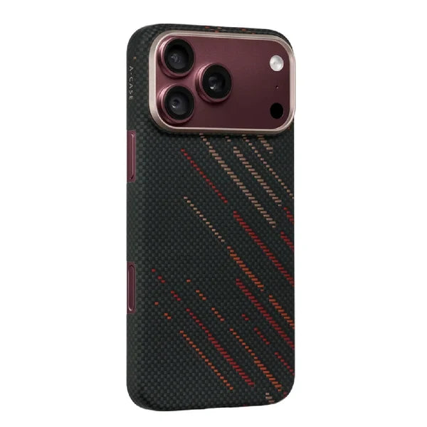 A-Case Autumn Ultra Slim Aramid Fiber Magsafe Case For iPhone 18 Pro Max Black