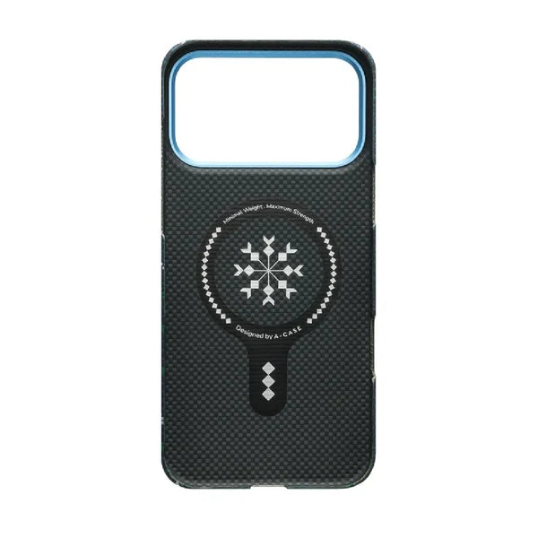A-Case Winter Ultra Slim Aramid Fiber Magsafe Case For iPhone 18 Pro Blue