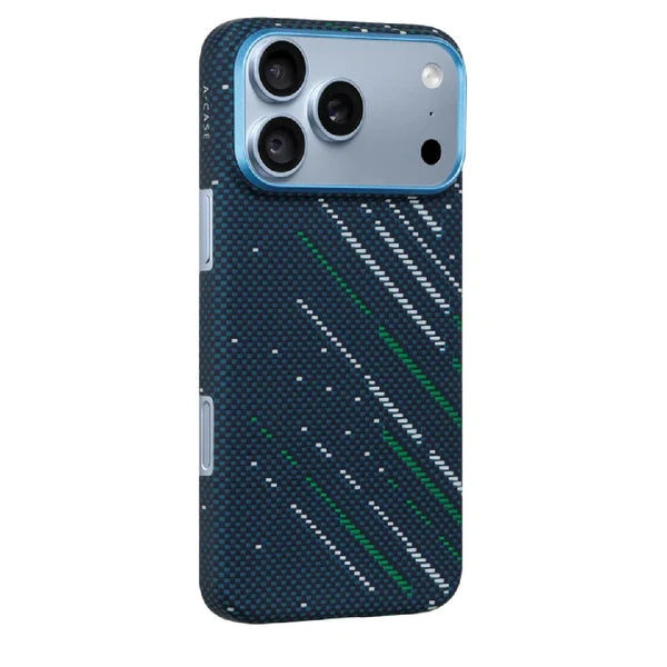 A-Case Winter Ultra Slim Aramid Fiber Magsafe Case For iPhone 18 Pro Blue