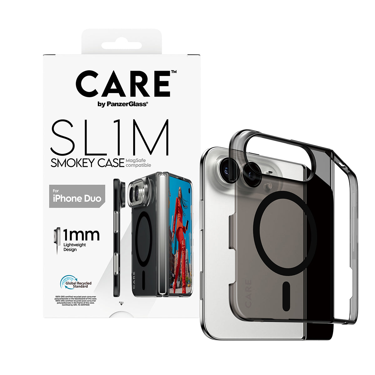 Panzerglass  Care iPhone 18 Fold  Flagship  Signature Case Slim  Pc/Tpu  Smokey Black