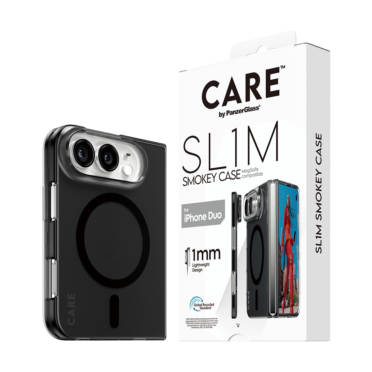 Panzerglass  Care iPhone 18 Fold  Flagship  Signature Case Slim  Pc/Tpu  Smokey Black