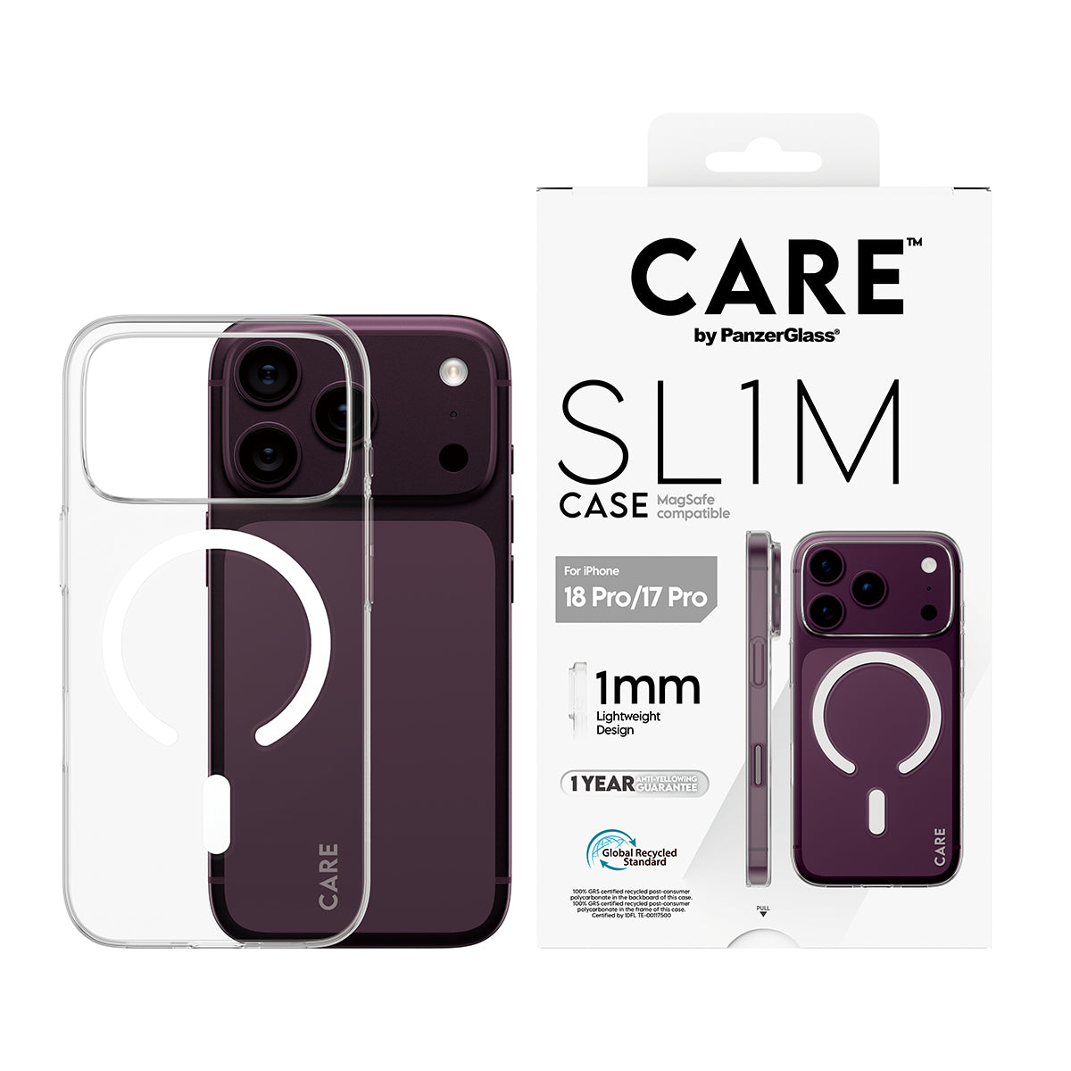 Panzerglass Care iPhone 18 Pro Fashion Slim Case W/ Magsafe Transparent