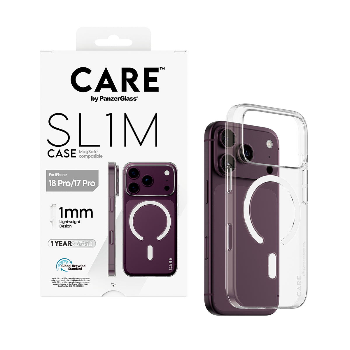 Panzerglass Care iPhone 18 Pro Fashion Slim Case W/ Magsafe Transparent