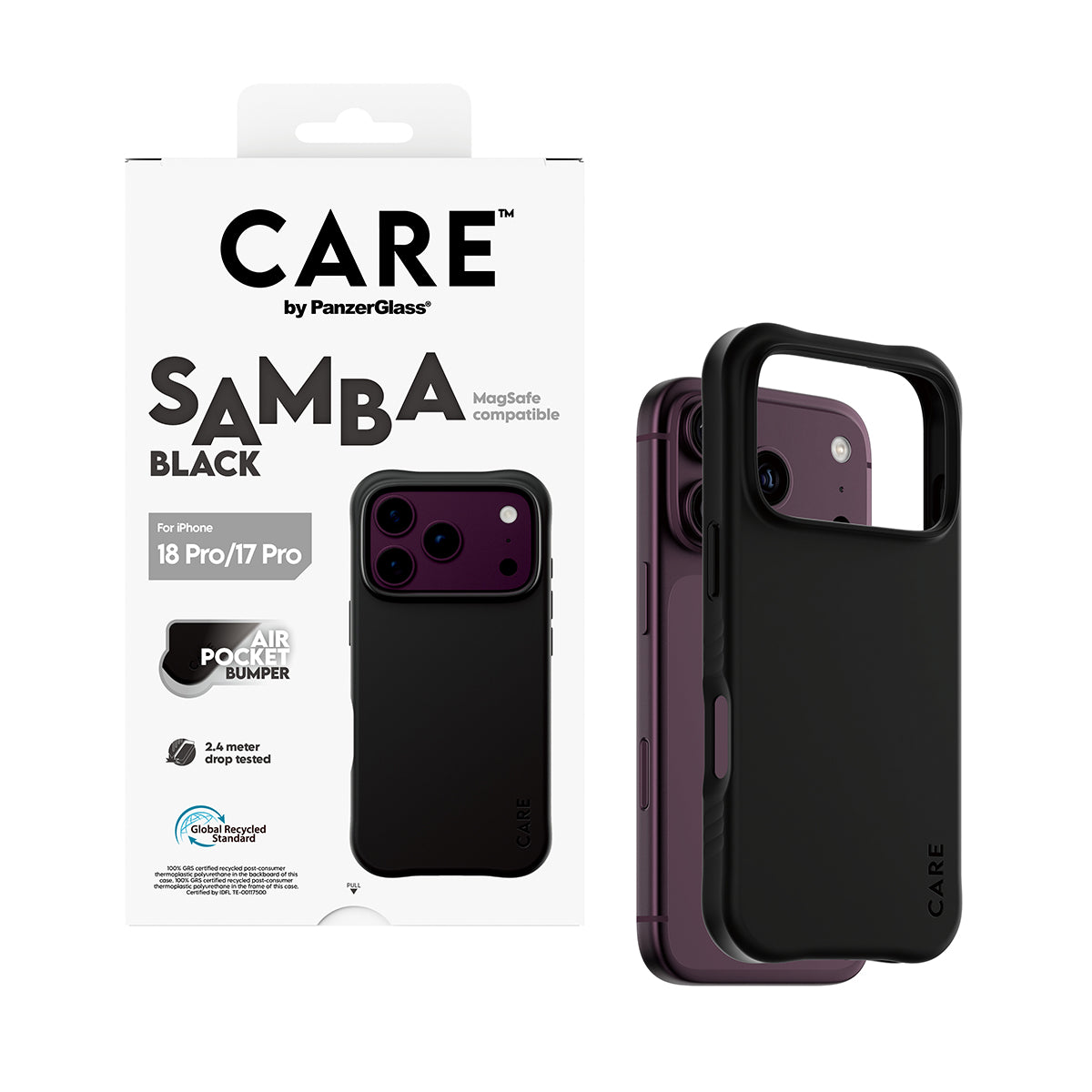 Panzerglass Care iPhone 18 Pro Fashion Samba Case W/ Magsafe Black