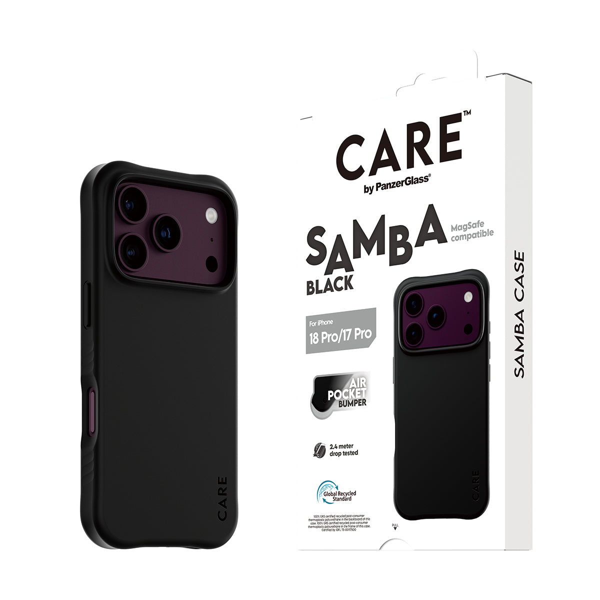 Panzerglass Care iPhone 18 Pro Fashion Samba Case W/ Magsafe Black