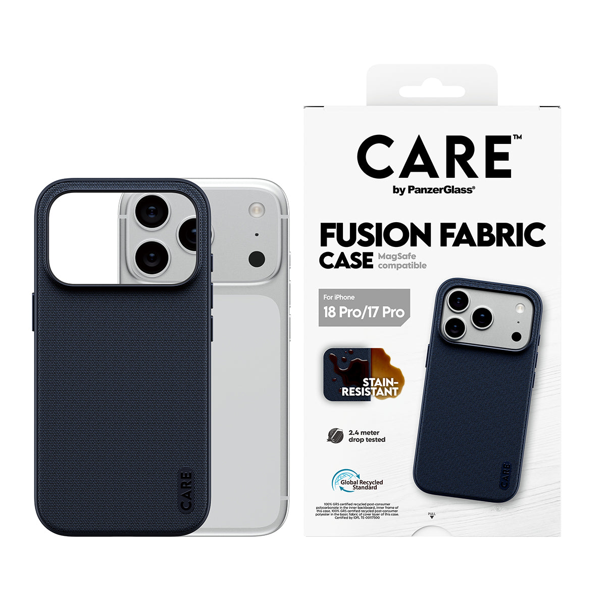 Panzerglass Care iPhone 18 Pro Flagship Woven Fabric Case W/ Magsafe Blue