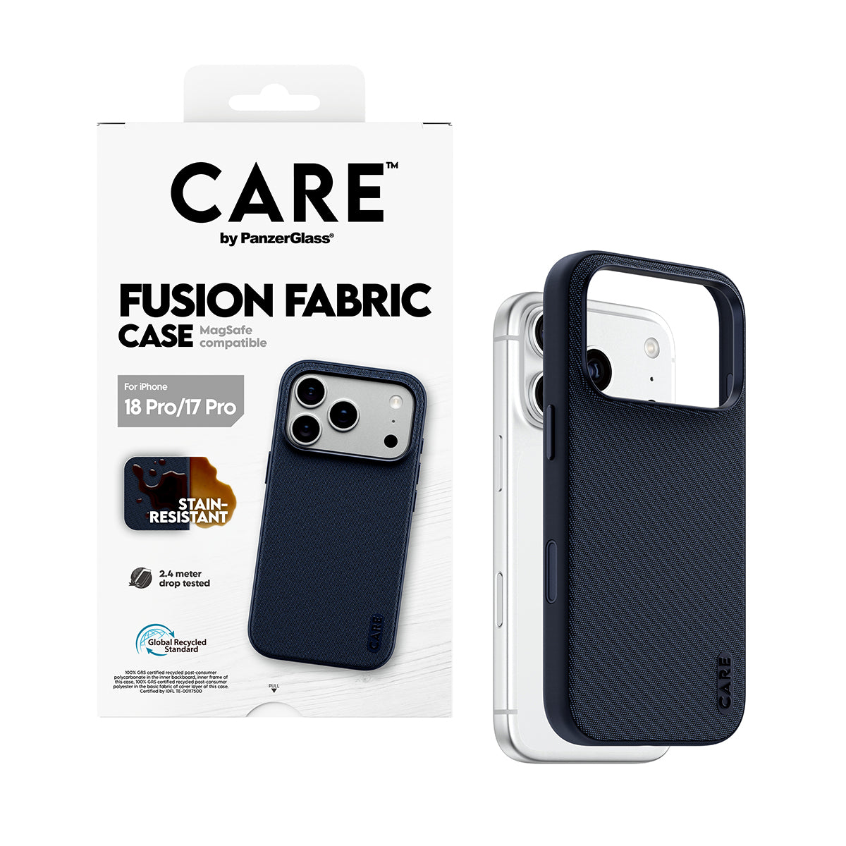 Panzerglass Care iPhone 18 Pro Flagship Woven Fabric Case W/ Magsafe Blue