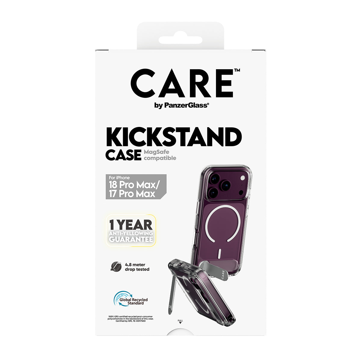 Panzerglass  Care iPhone 18 Pro Max  Feature Case  W/Kickstand  W/Magsafe  Transparent