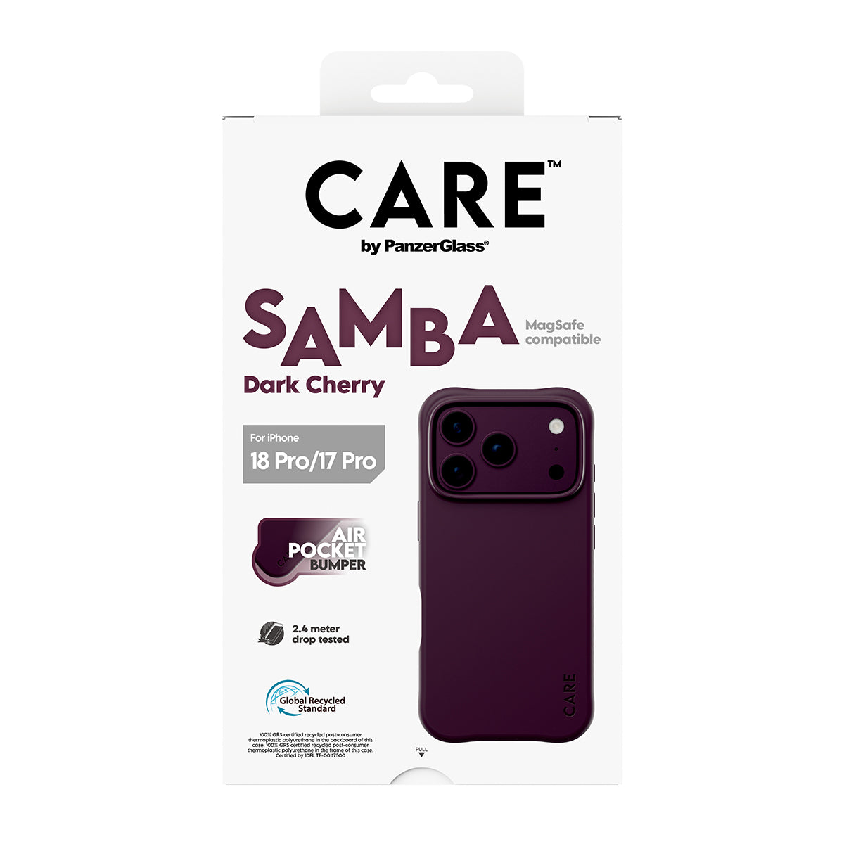 Panzerglass Care iPhone 18 Pro Fashion Samba Case W/ Magsafe Burgundy