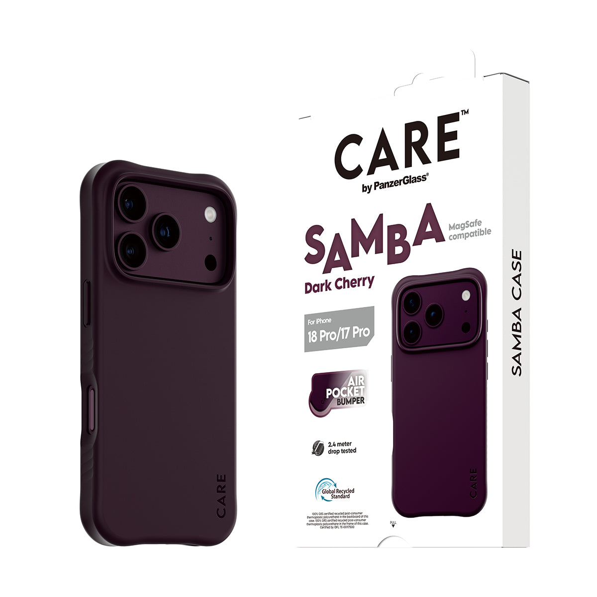 Panzerglass Care iPhone 18 Pro Fashion Samba Case W/ Magsafe Burgundy