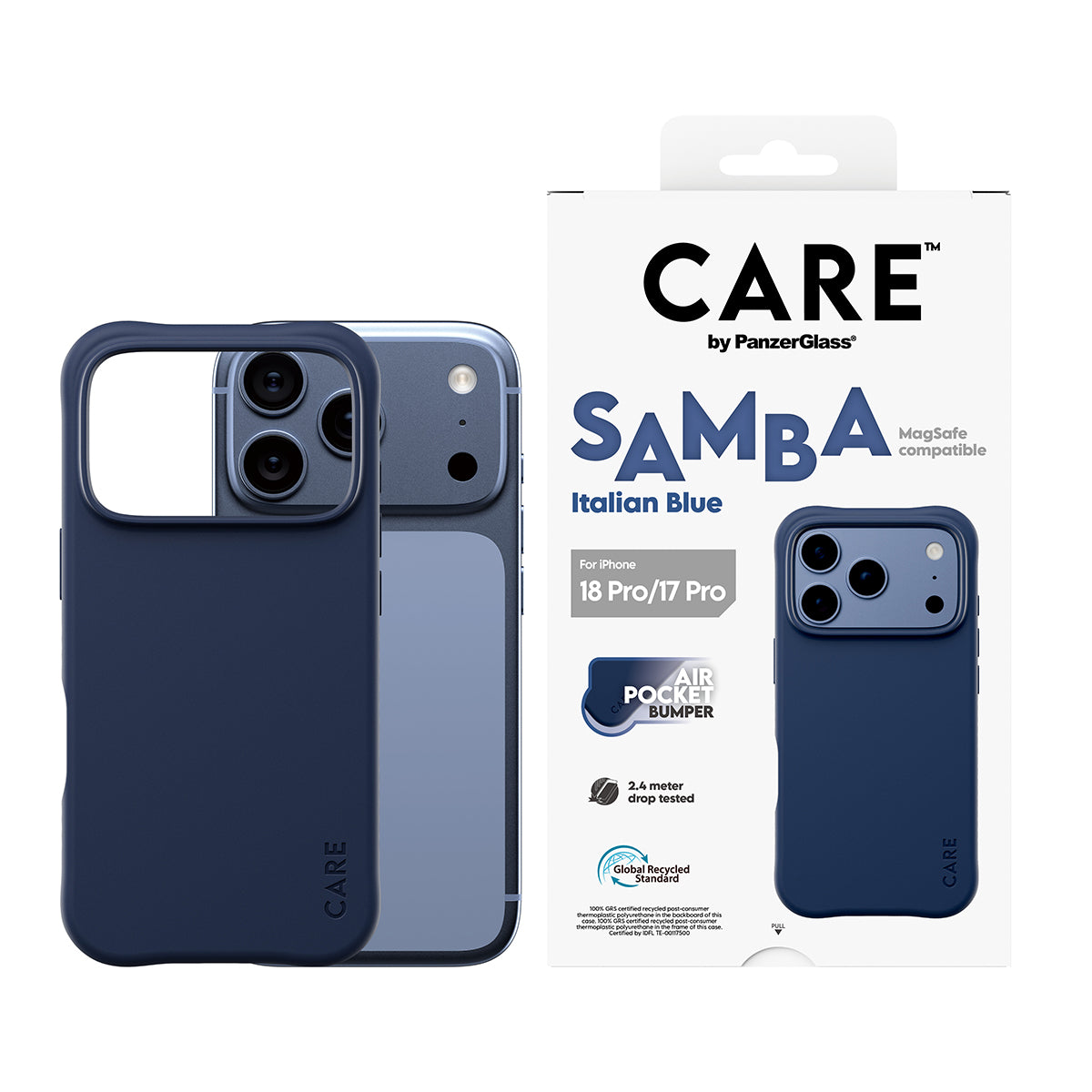 Panzerglass Care iPhone 18 Pro Fashion Samba Case W/ Magsafe Blue
