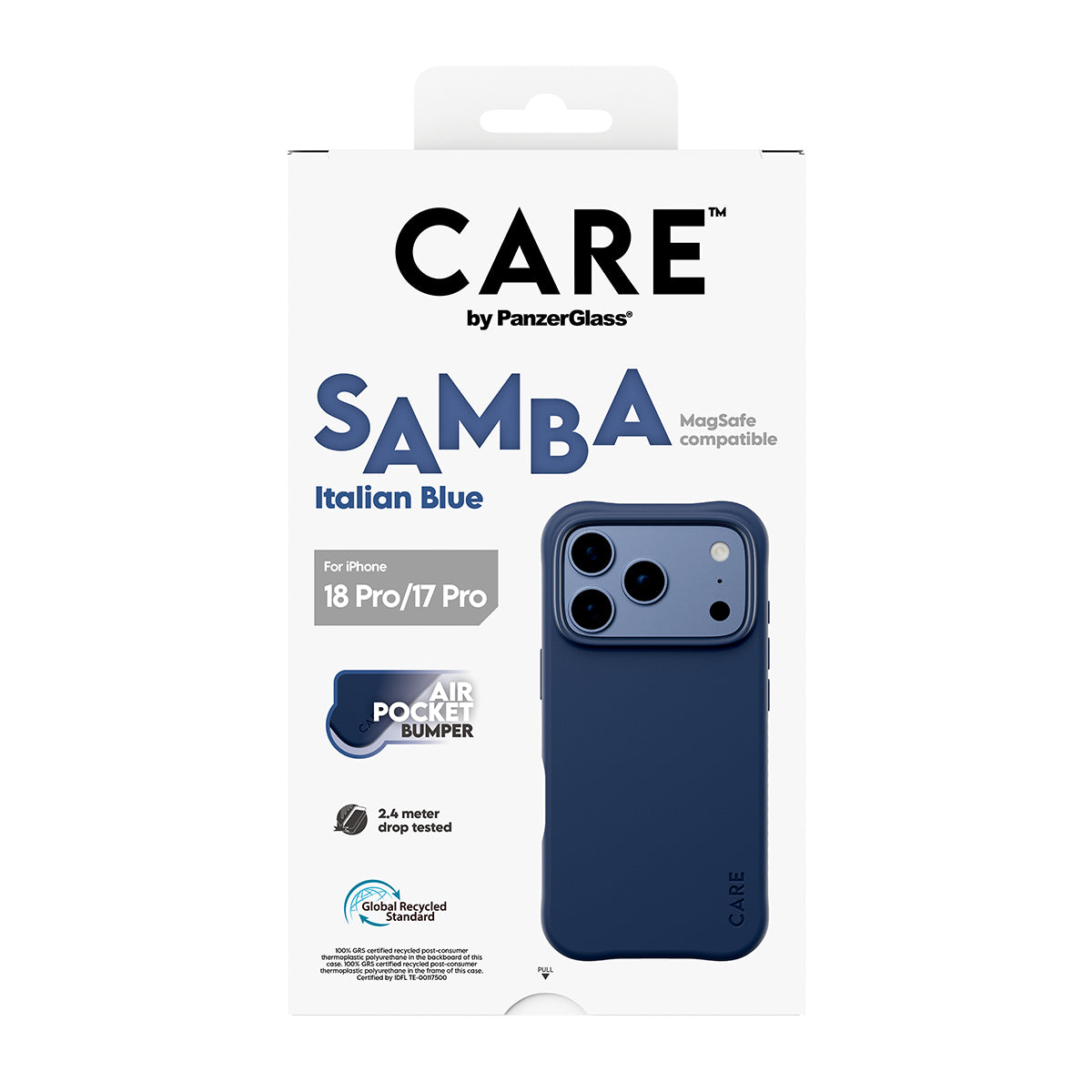 Panzerglass Care iPhone 18 Pro Fashion Samba Case W/ Magsafe Blue