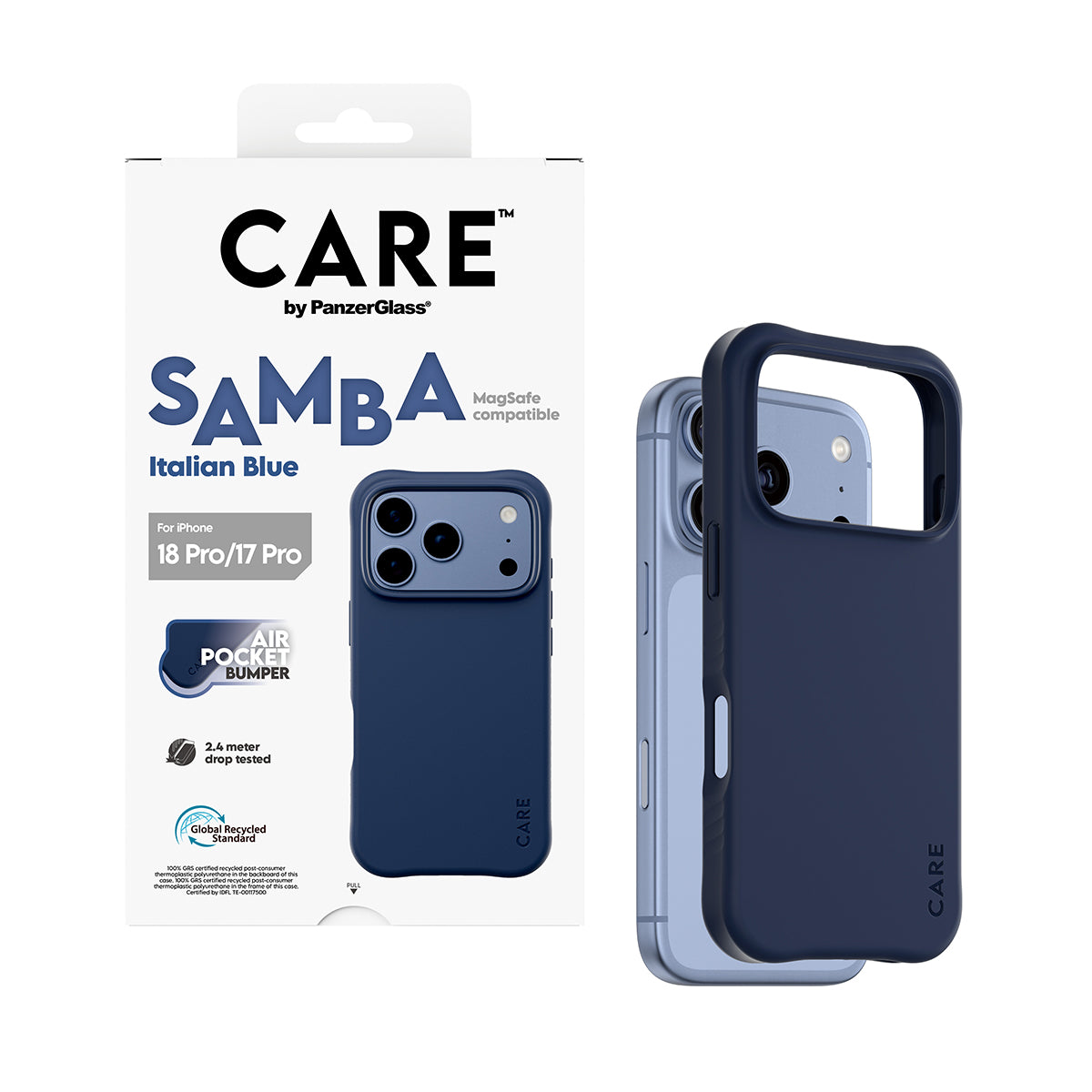 Panzerglass Care iPhone 18 Pro Fashion Samba Case W/ Magsafe Blue