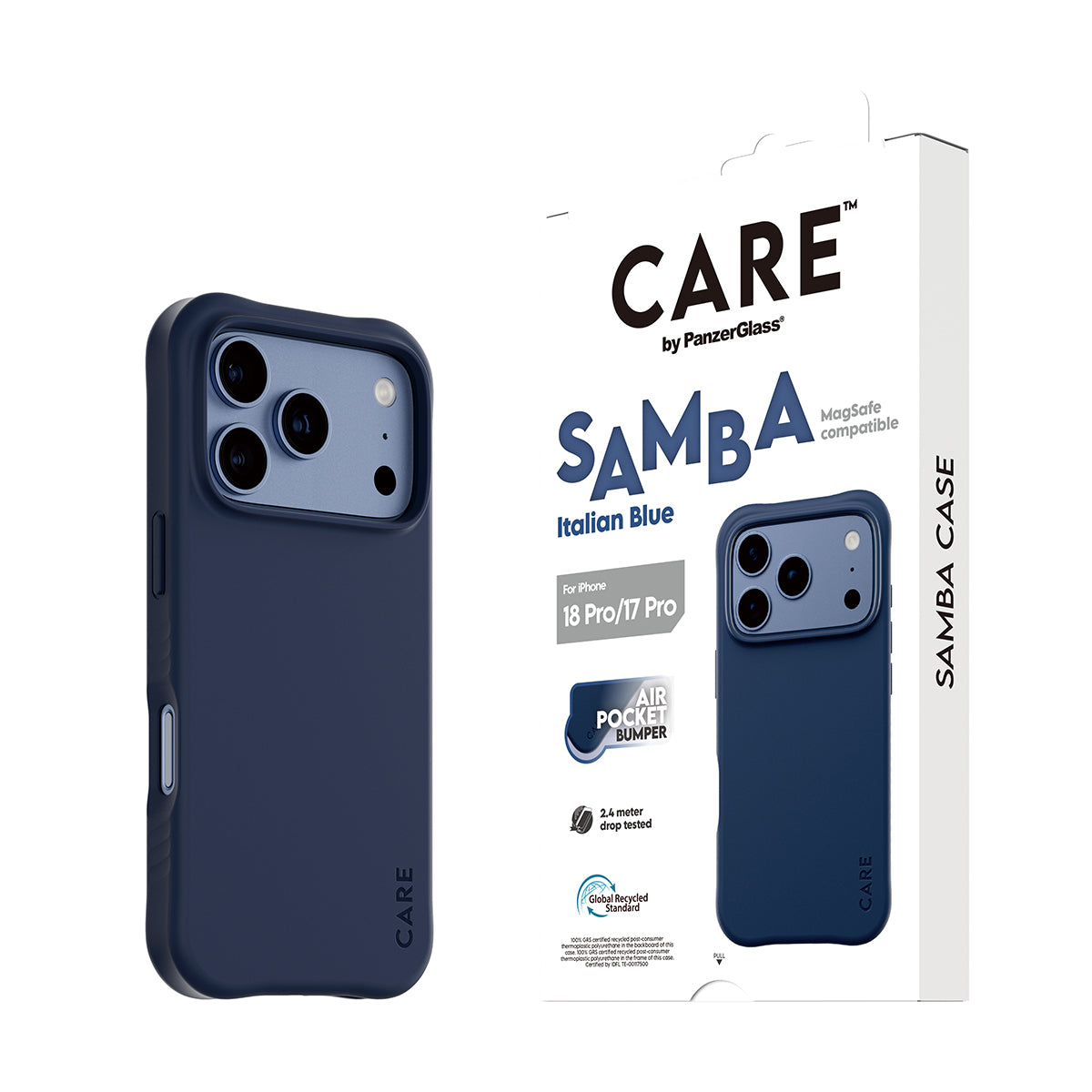 Panzerglass Care iPhone 18 Pro Fashion Samba Case W/ Magsafe Blue