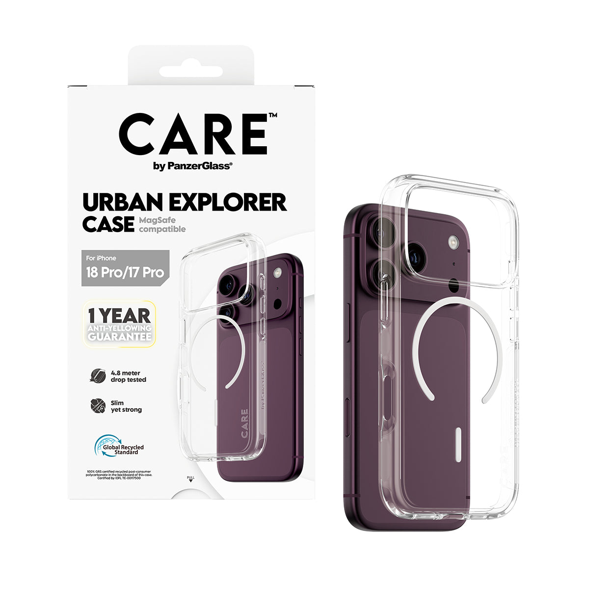 Panzerglass Care iPhone 18 Pro Flagship Urban Explorer Case W/ Magsafe White/Transparent