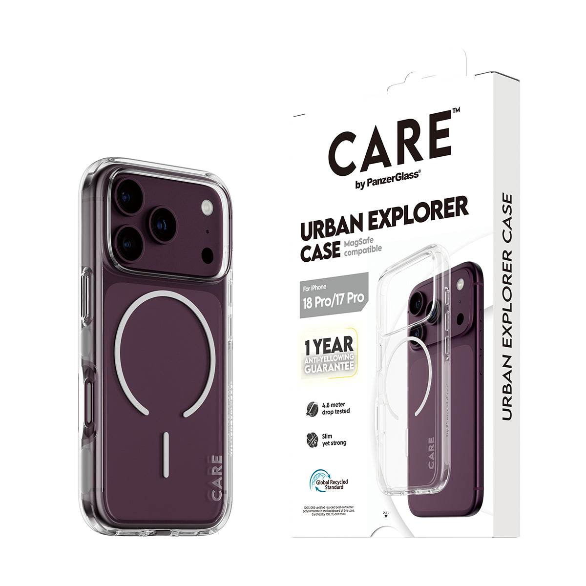 Panzerglass Care iPhone 18 Pro Flagship Urban Explorer Case W/ Magsafe White/Transparent