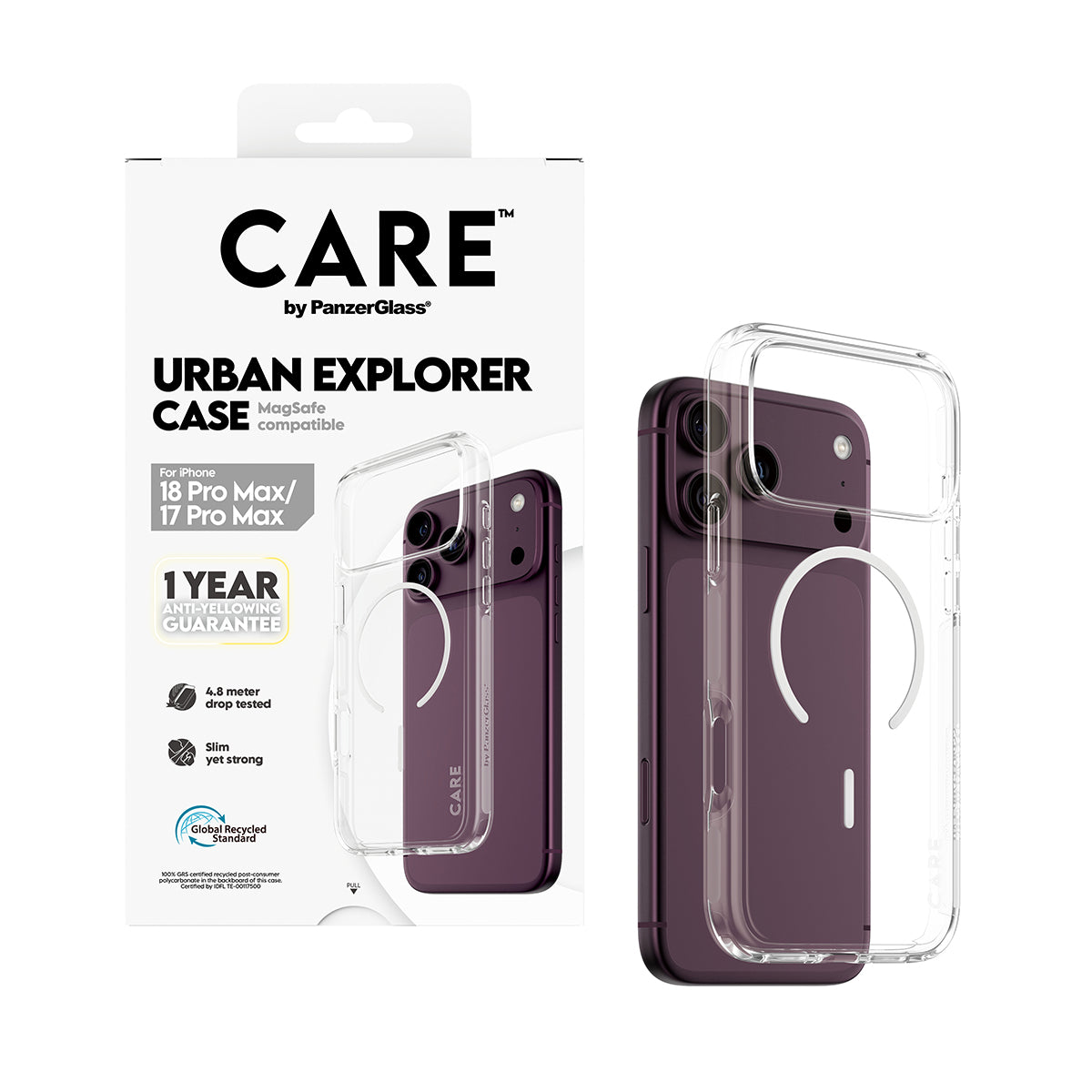 Panzerglass  Care iPhone 18 Pro Max  Flagship  Urban Explorer Case  W/ Magsafe  White/Transparent