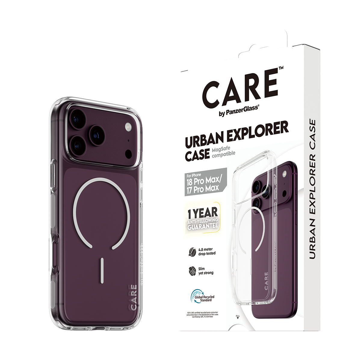 Panzerglass  Care iPhone 18 Pro Max  Flagship  Urban Explorer Case  W/ Magsafe  White/Transparent