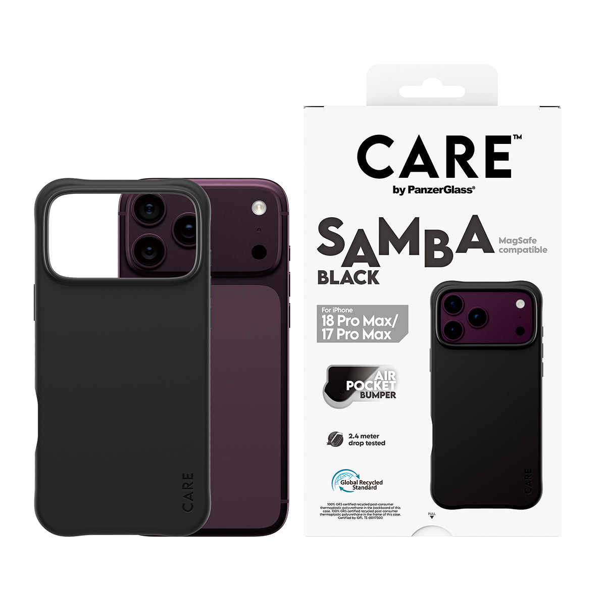Panzerglass  Care iPhone 18 Pro Max  Fashion  Samba Case  W/ Magsafe  Black