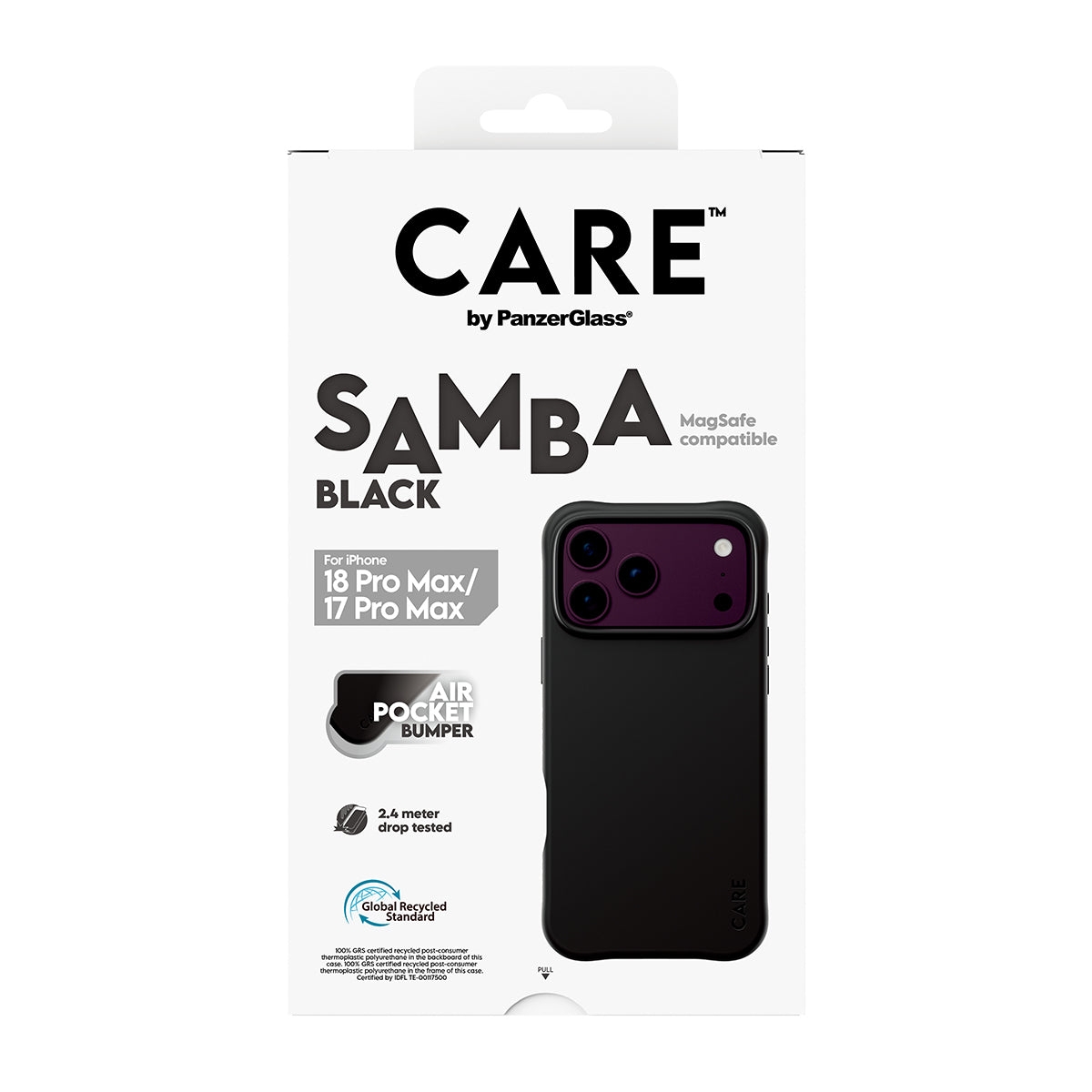 Panzerglass  Care iPhone 18 Pro Max  Fashion  Samba Case  W/ Magsafe  Black