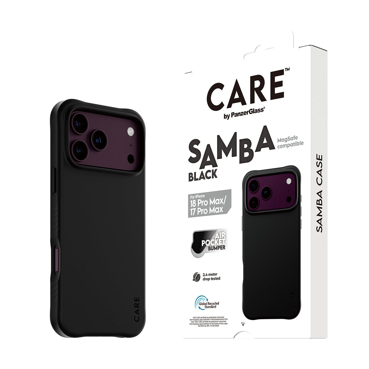 Panzerglass  Care iPhone 18 Pro Max  Fashion  Samba Case  W/ Magsafe  Black
