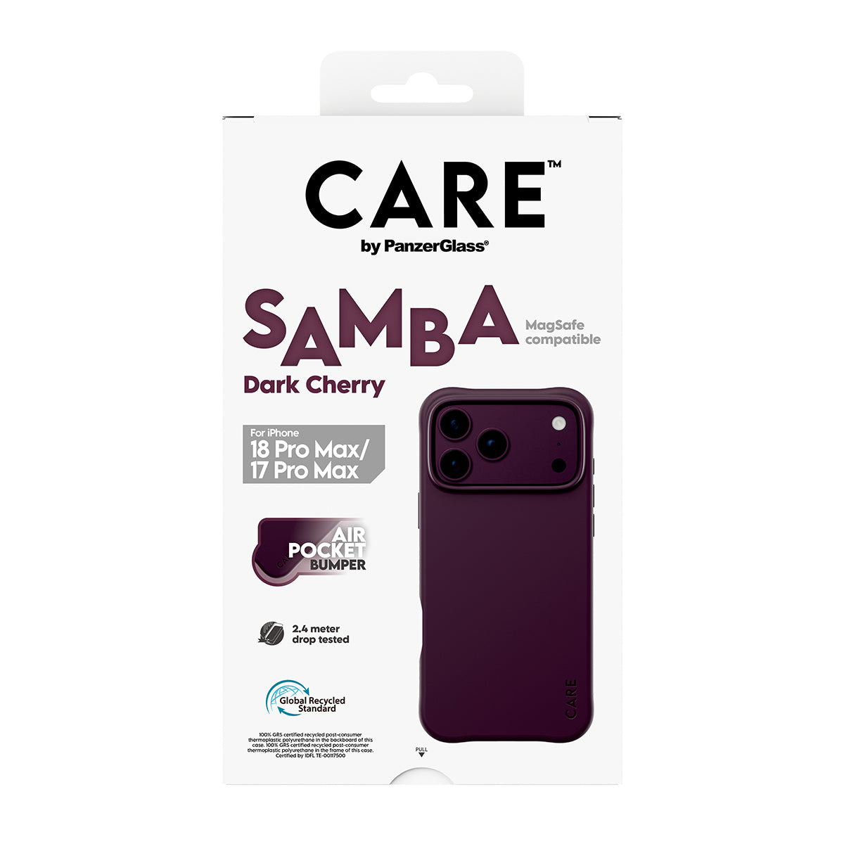 Panzerglass  Care iPhone 18 Pro Max  Fashion  Samba Case  W/ Magsafe  Burgundy
