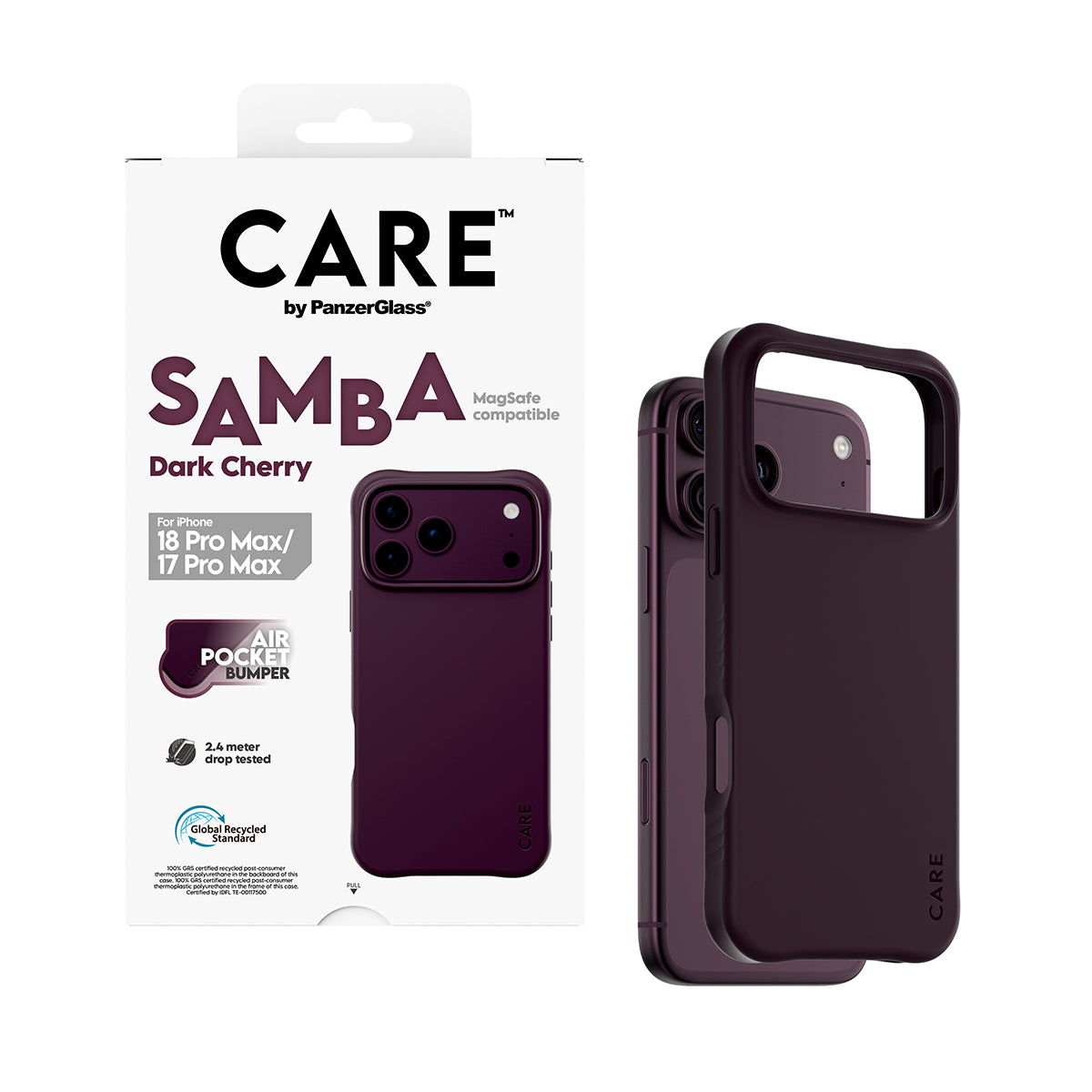 Panzerglass  Care iPhone 18 Pro Max  Fashion  Samba Case  W/ Magsafe  Burgundy