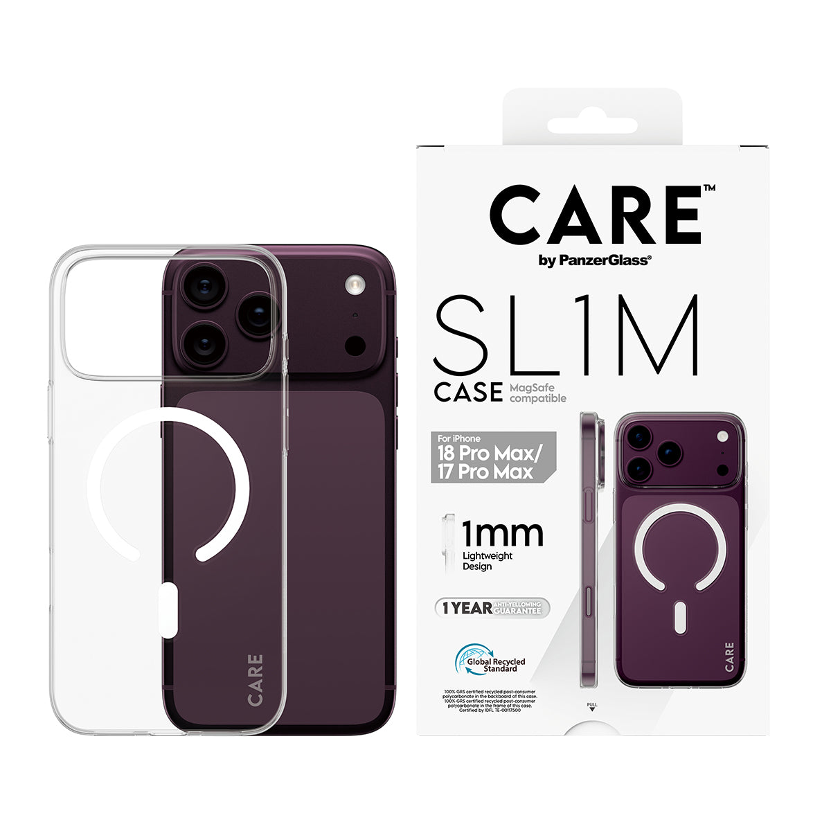 Panzerglass Care iPhone 18 Pro Max Fashion Sl1M Case W/ Magsafe Transparent