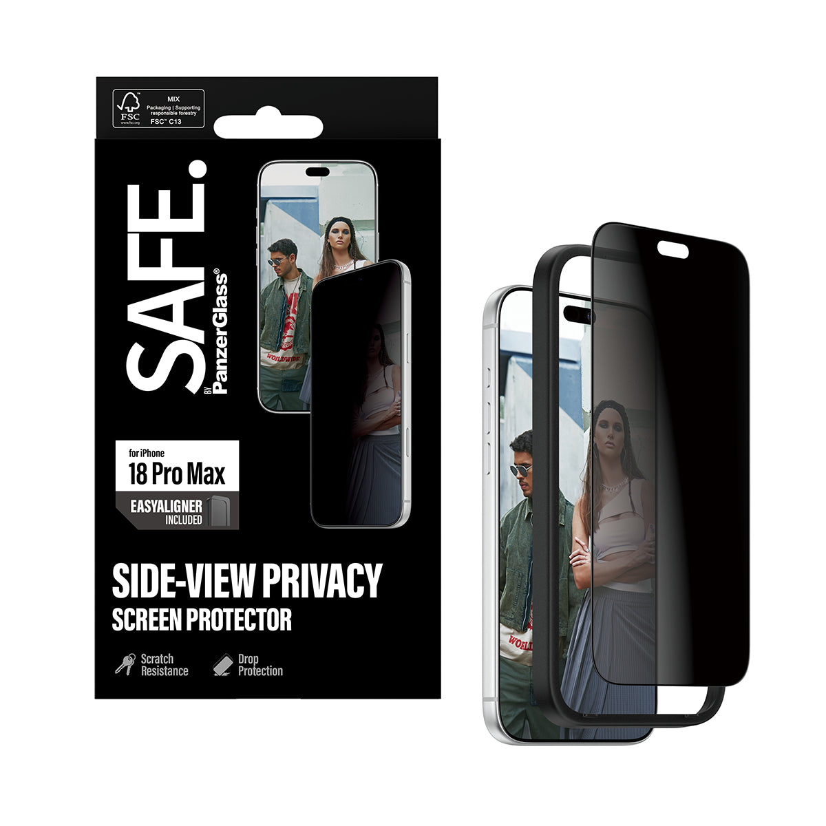 Safe iPhone 18 Pro Max Screen Protectors Uwf W/ Easyaligners Privacy
