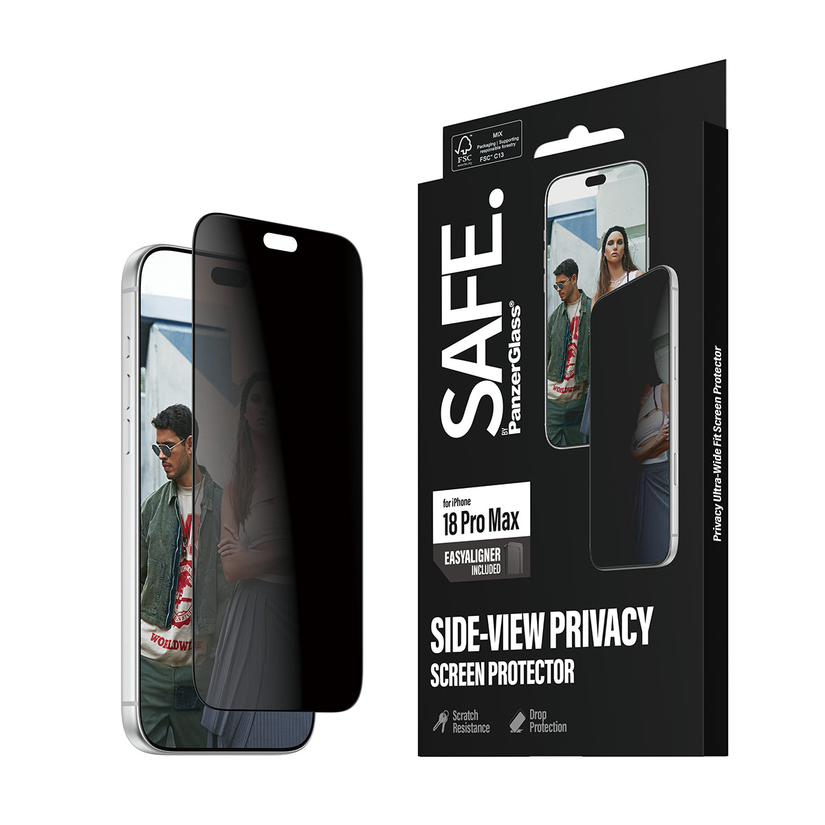 Safe iPhone 18 Pro Max Screen Protectors Uwf W/ Easyaligners Privacy