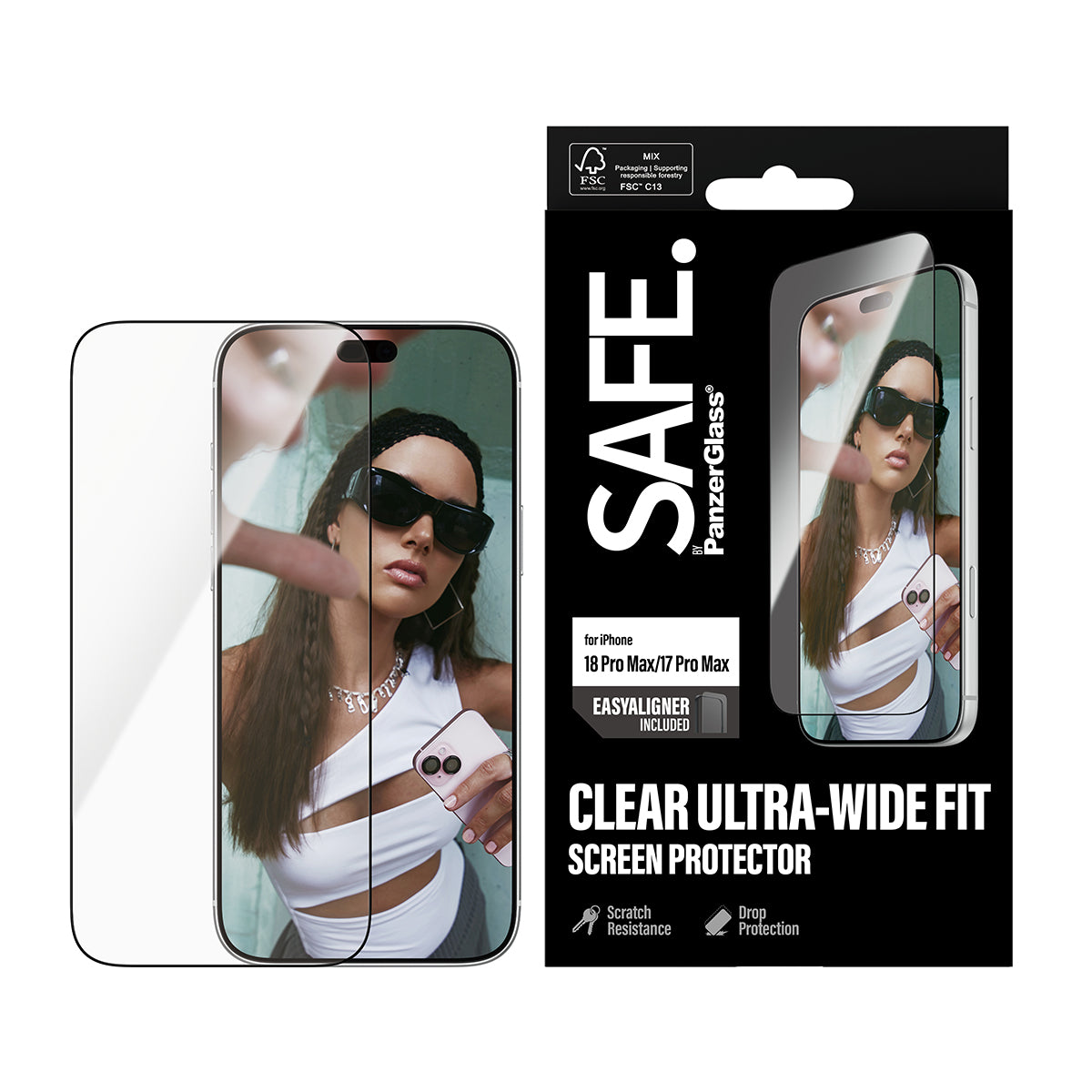 Safe iPhone 18 Pro Max Screen Protectors Uwf W/ Easyaligners Clear