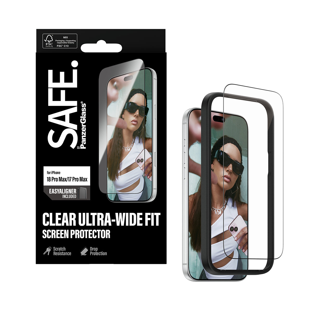 Safe iPhone 18 Pro Max Screen Protectors Uwf W/ Easyaligners Clear