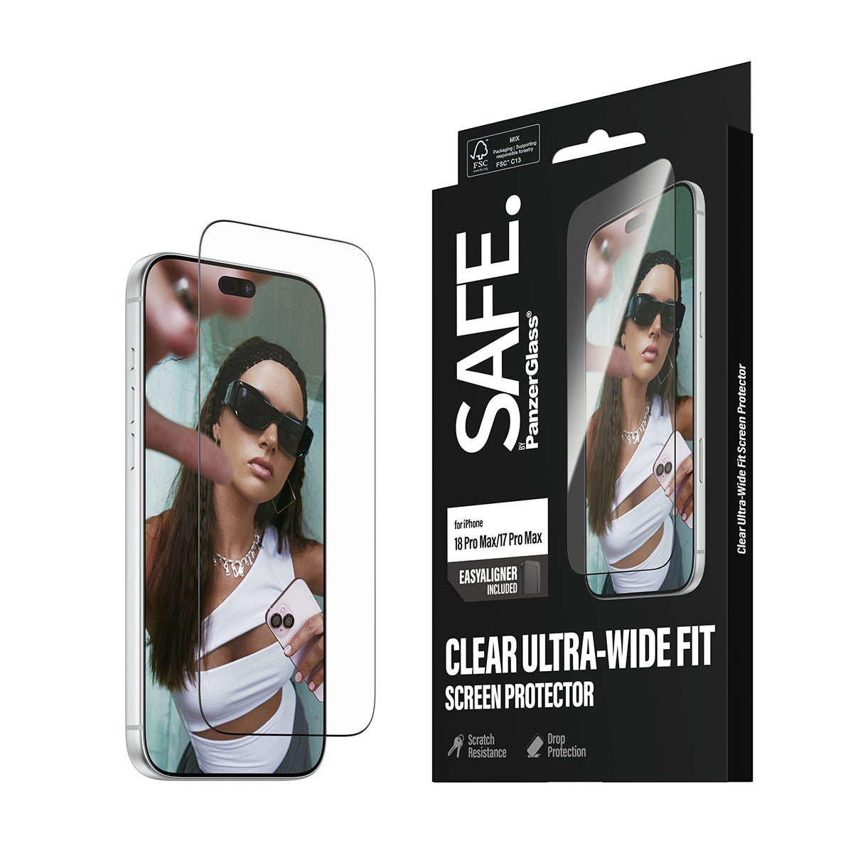 Safe iPhone 18 Pro Max Screen Protectors Uwf W/ Easyaligners Clear